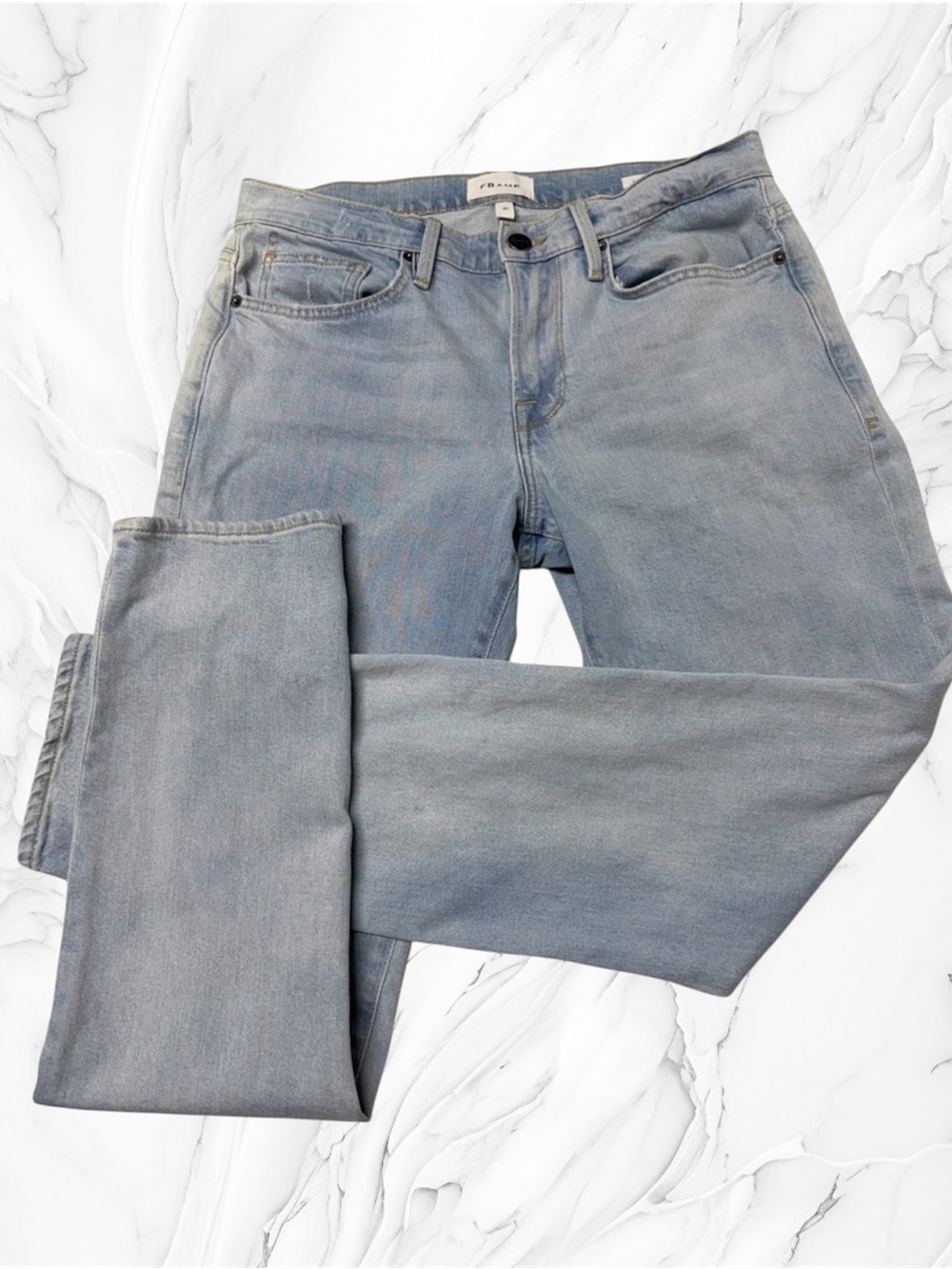 Frame L’Homme Athletic Light Wash Straight Leg Jeans size 31